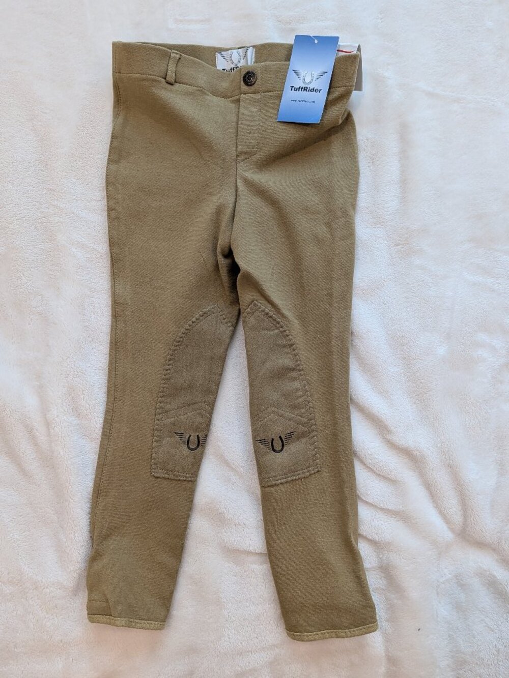 NWT TuffRider Kids Pull-On Horseback riding pants - Sand Size 10